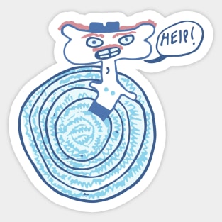 Freddy Falls Into The Whirlpool Sticker